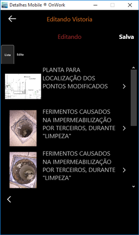 Aplicativo Detalhes Mobile